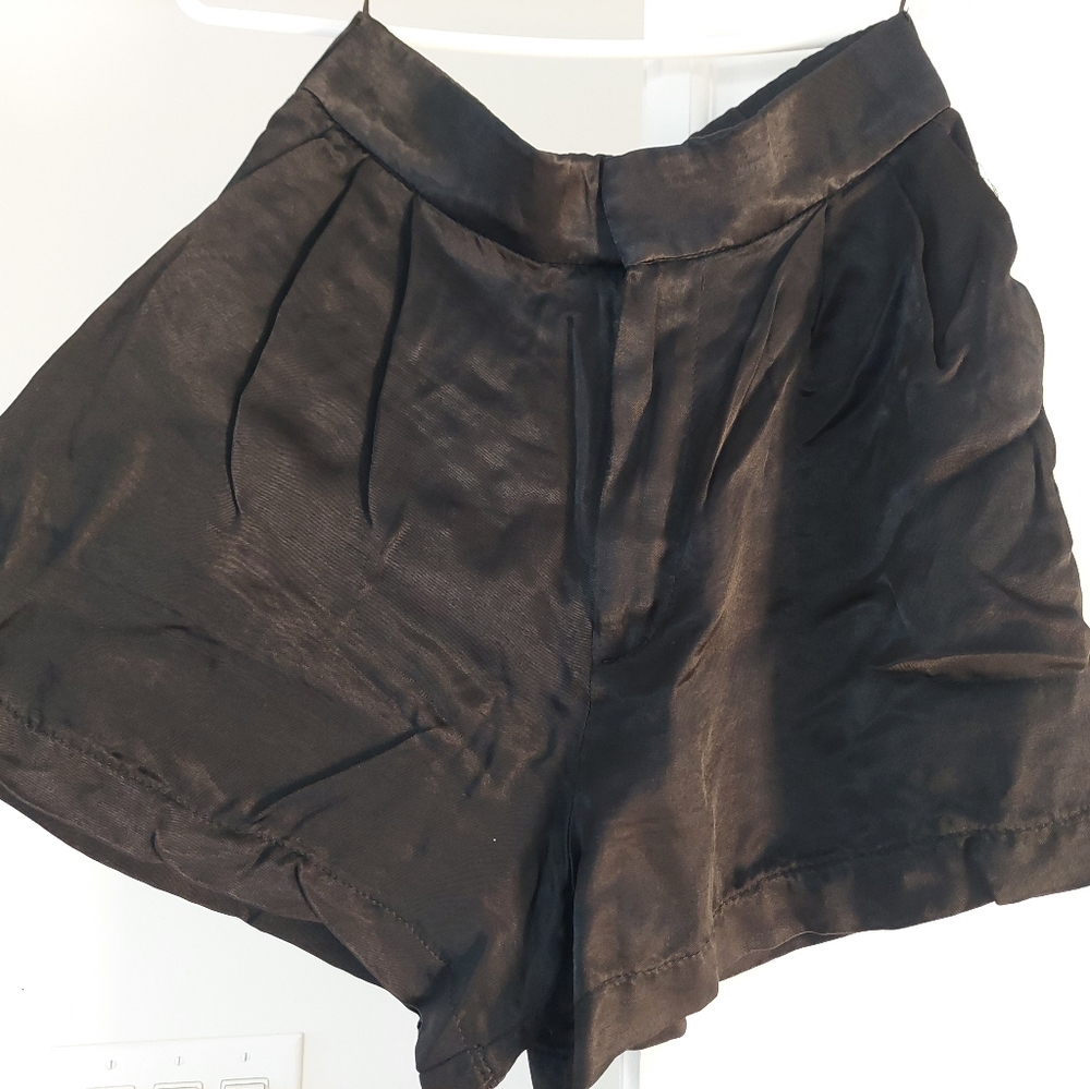 Zara Silky Black Shorts